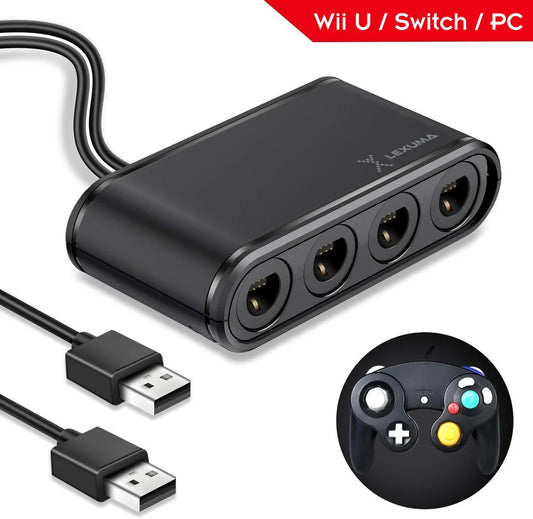 4 Way-Port Gamecube Controller Adapter for Nintendo Wii U/Switch & PC WH-046