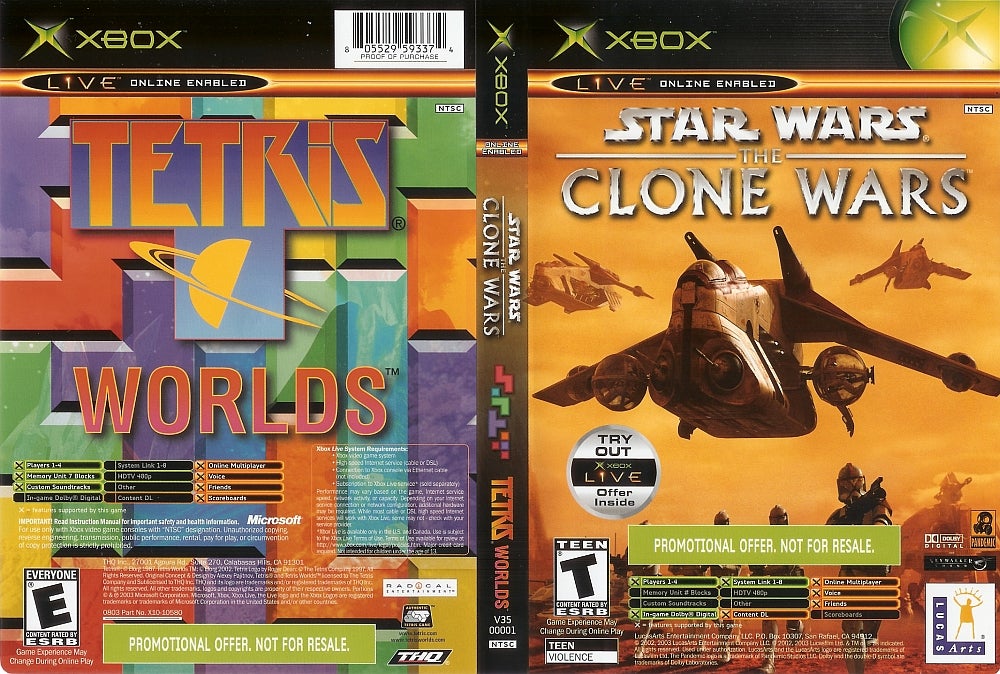 Star Wars Clone Wars / Tetris World Combo